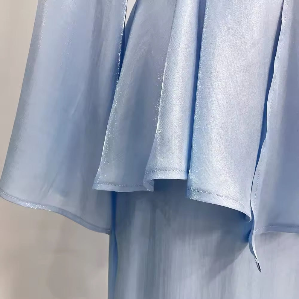 Satin Wickelkleid “Grace” mit Taillengürtel