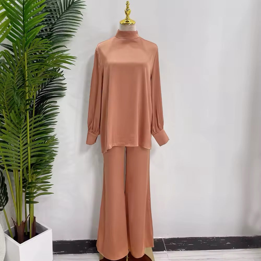 Eleganter Zweiteiler Fließende Tunika & Weite Hose