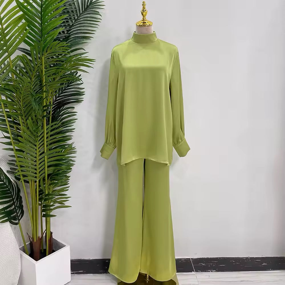 Eleganter Zweiteiler Fließende Tunika & Weite Hose