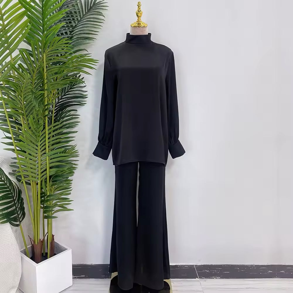 Eleganter Zweiteiler Fließende Tunika & Weite Hose