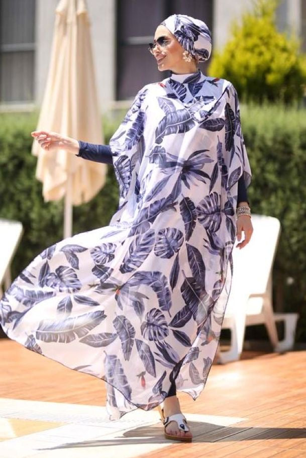 Aqua Veil Tropischer Burkini Überwurf