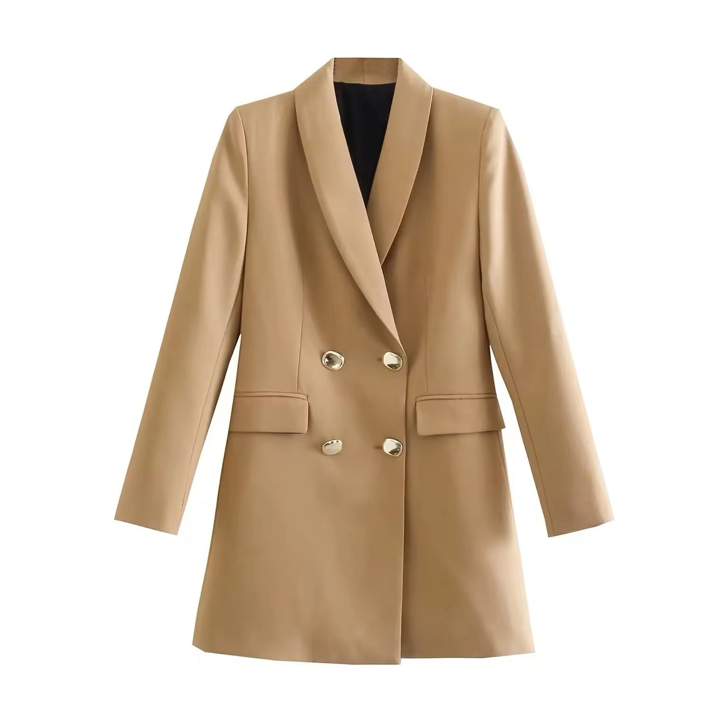 Elegante Damen Blazerjacke mit Goldknöpfen Zeitloser Chic