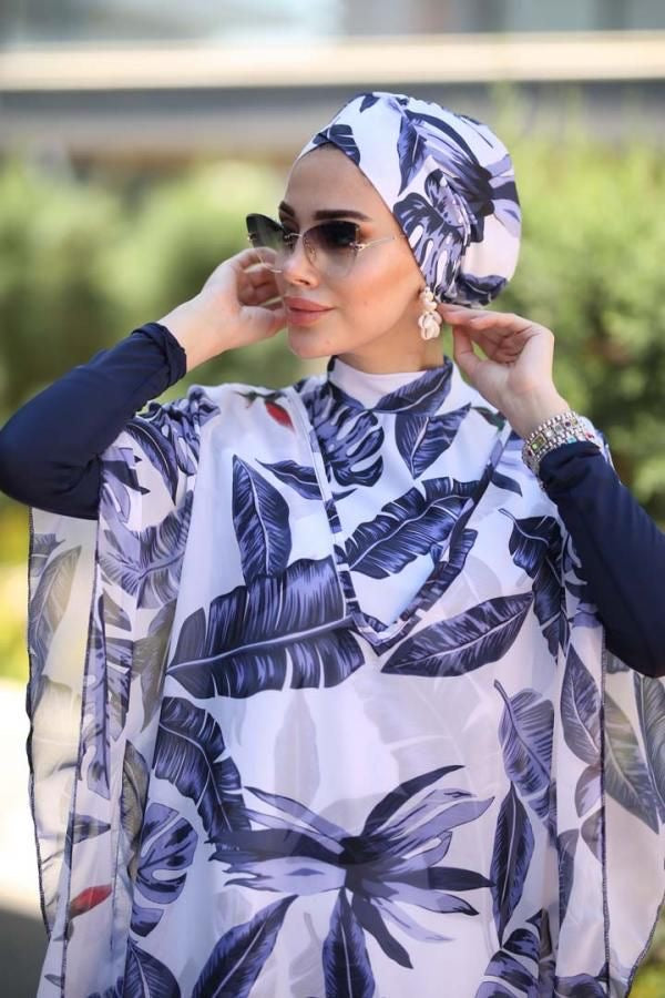 Aqua Veil Tropischer Burkini Überwurf