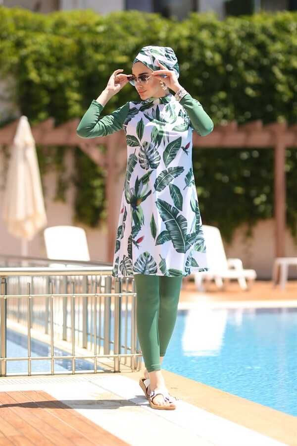 Aqua Veil Tropischer Burkini Überwurf