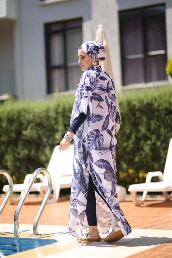 Aqua Veil Tropischer Burkini Überwurf