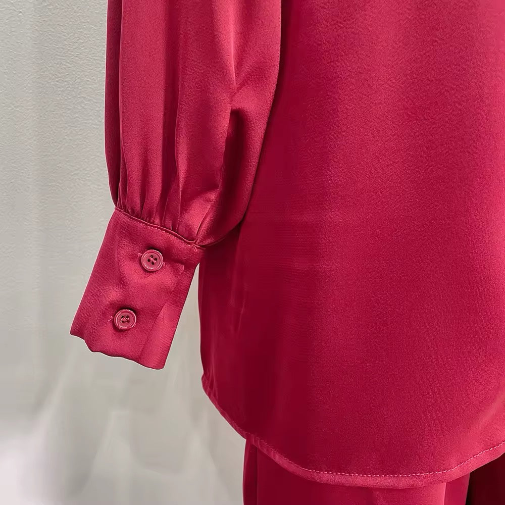 Eleganter Zweiteiler Fließende Tunika & Weite Hose