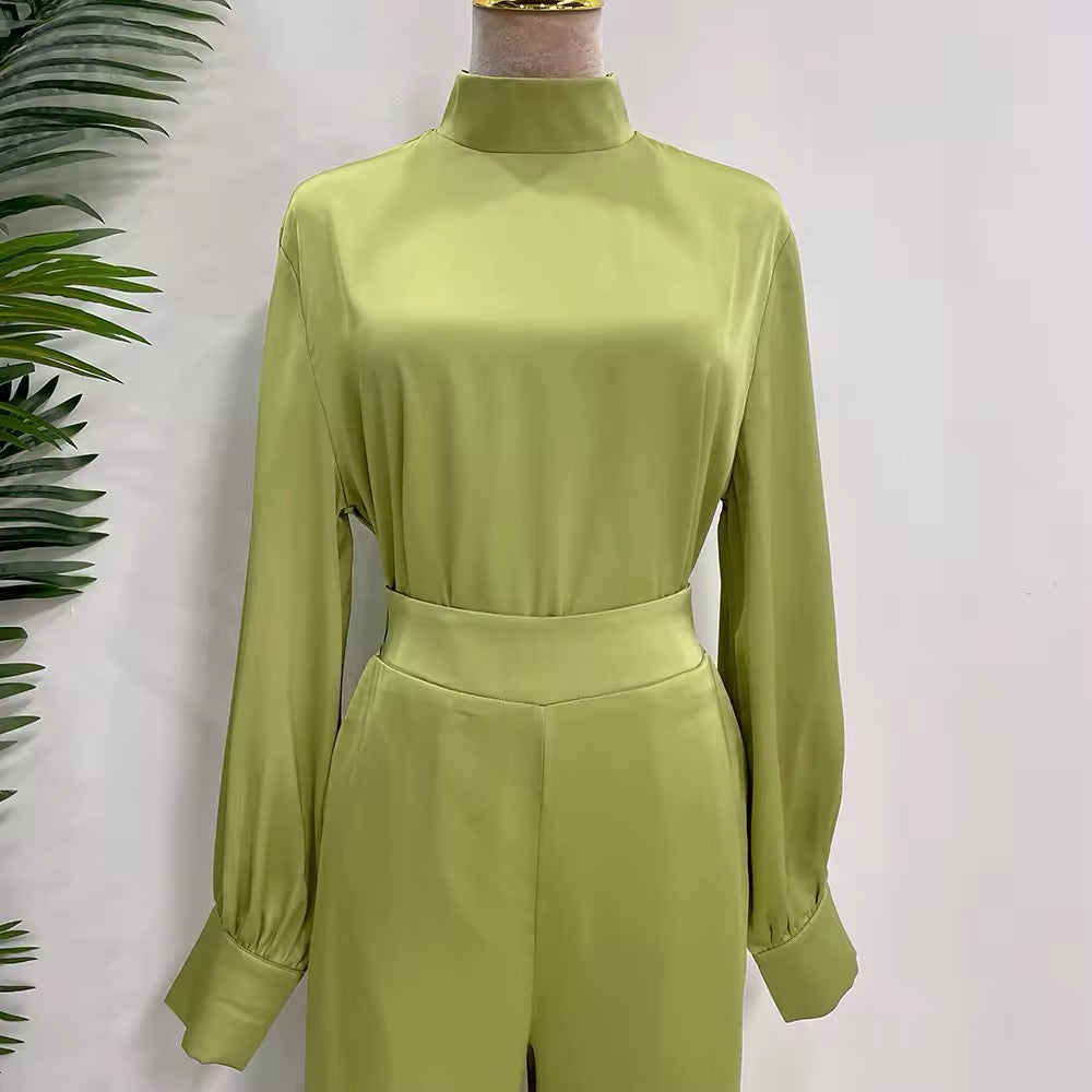 Eleganter Zweiteiler Fließende Tunika & Weite Hose