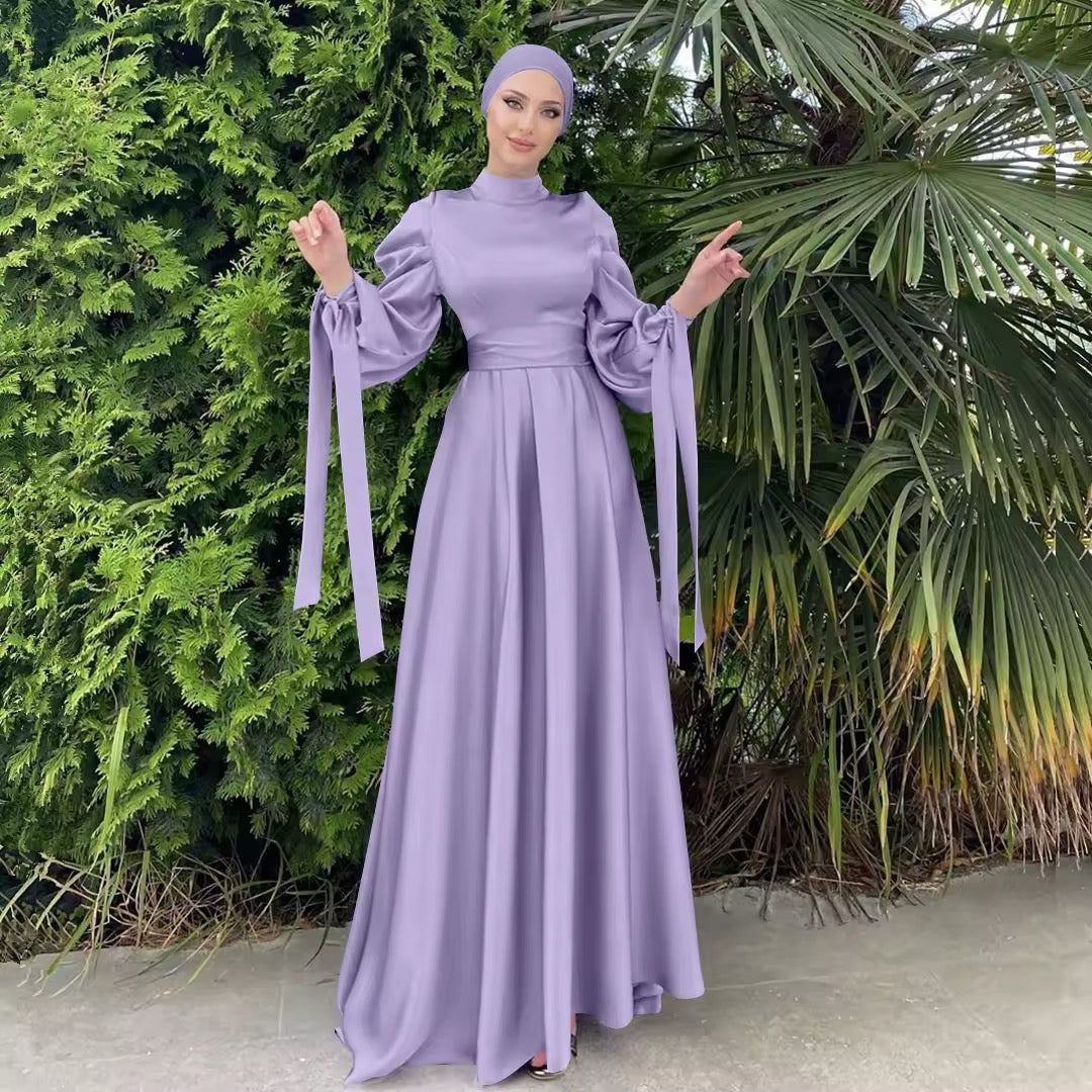 Eid & Ramadan Maxikleid Lina Elegantes Festtagskleid mit Ballonärmeln