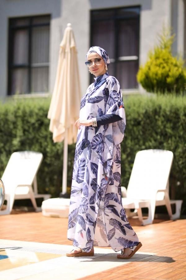 Aqua Veil Tropischer Burkini Überwurf