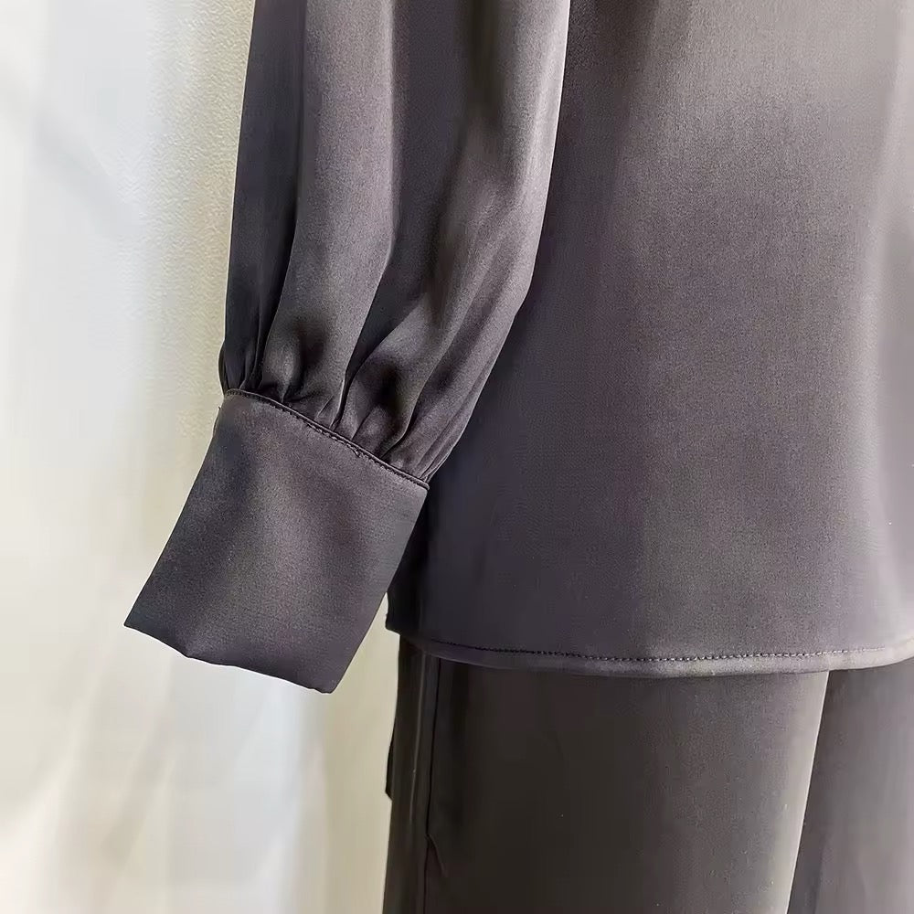 Eleganter Zweiteiler Fließende Tunika & Weite Hose