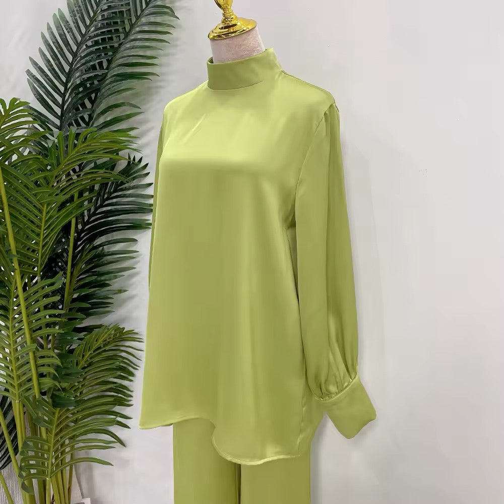 Eleganter Zweiteiler Fließende Tunika & Weite Hose