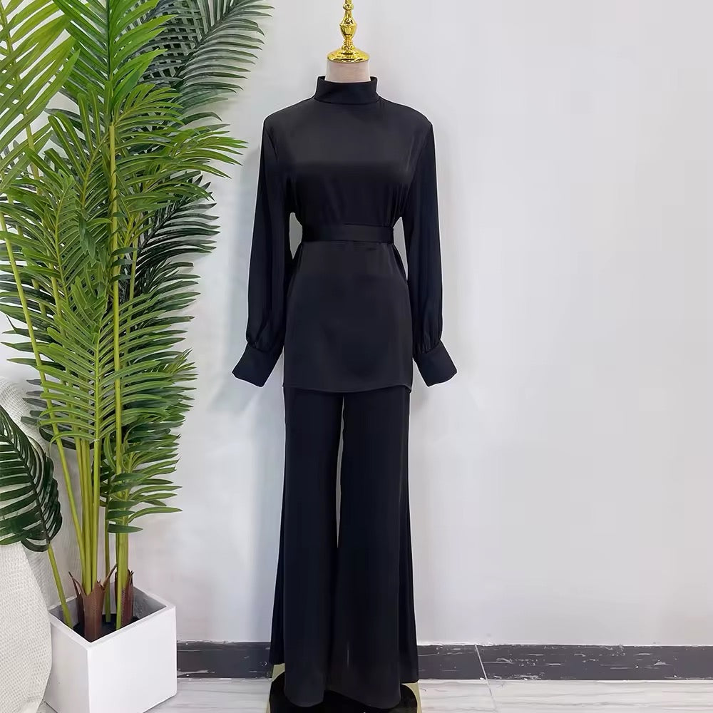 Eleganter Zweiteiler Fließende Tunika & Weite Hose