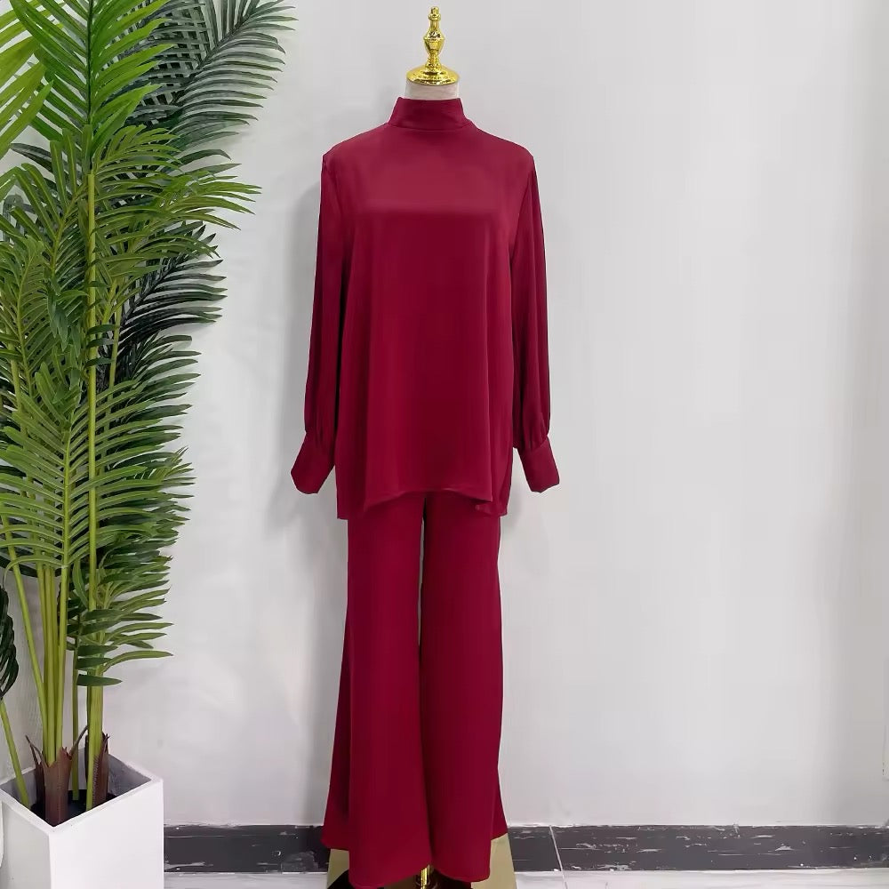 Eleganter Zweiteiler Fließende Tunika & Weite Hose