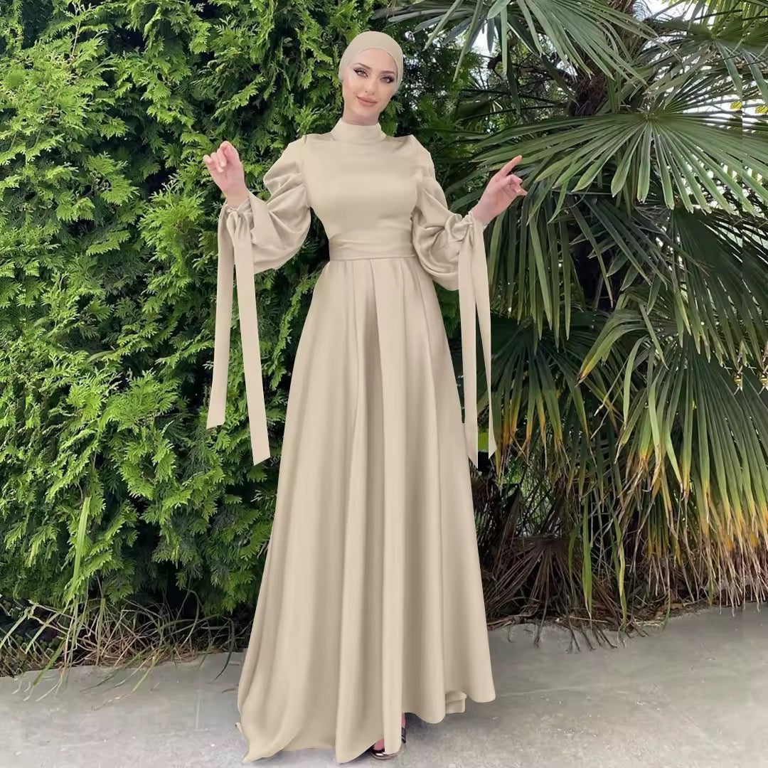 Eid & Ramadan Maxikleid Lina Elegantes Festtagskleid mit Ballonärmeln