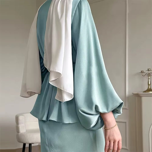 Eleganza Maxikleid Sommerlicher Beach-Look in Mintgrün