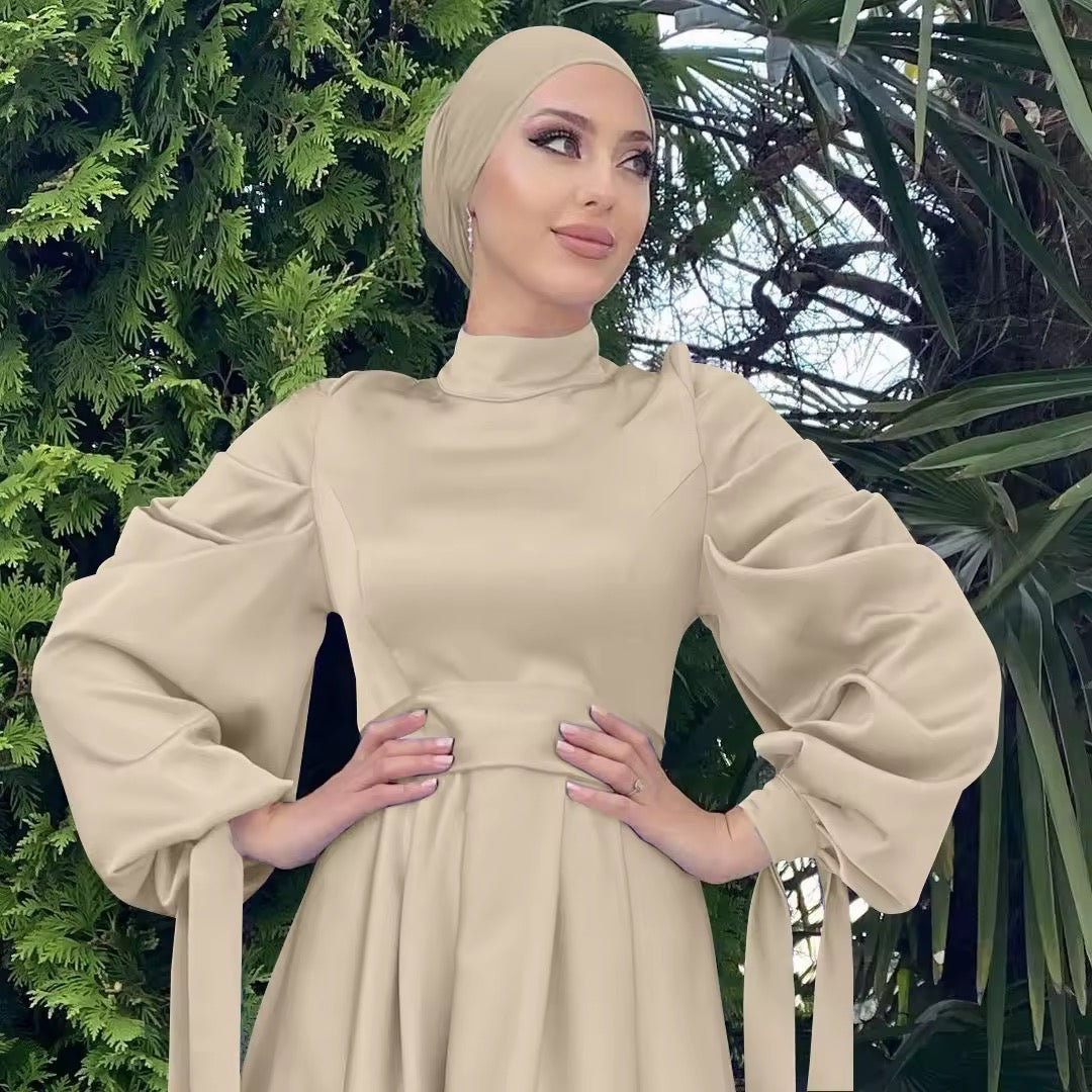 Eid & Ramadan Maxikleid Lina Elegantes Festtagskleid mit Ballonärmeln
