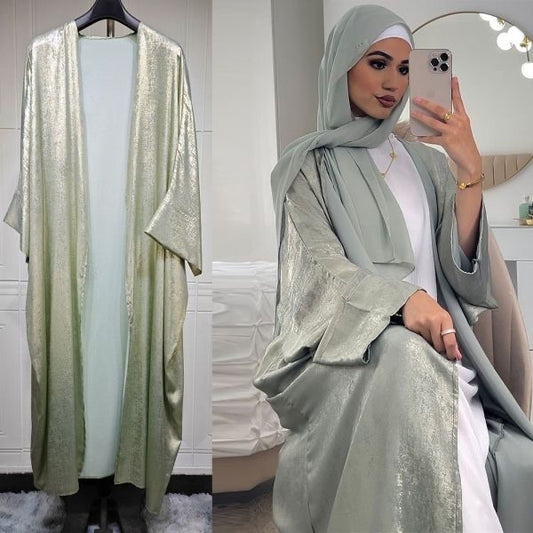 Luxuriöse Schimmer-Abaya aus Satin