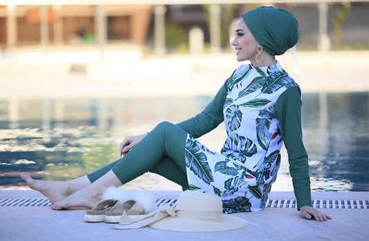 Aqua Veil Tropischer Burkini Überwurf