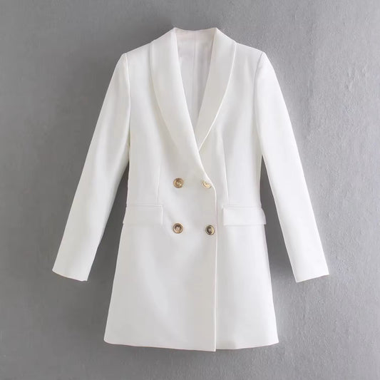 Elegante Damen Blazerjacke mit Goldknöpfen Zeitloser Chic
