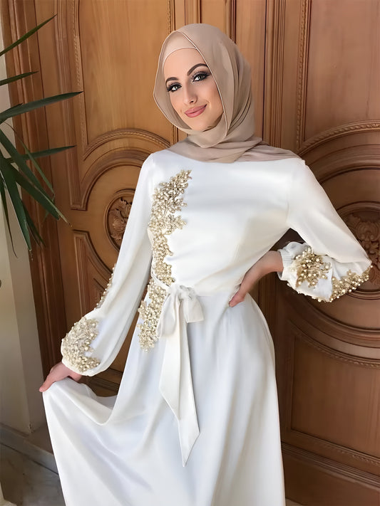Elegance Maxi Dress mit Stickerei-Details