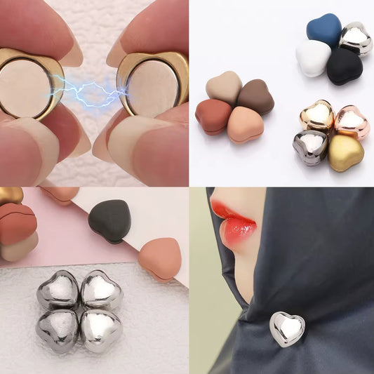 Magnetische Herz-Pins – Stilvolle Hijab- und Schalhalter