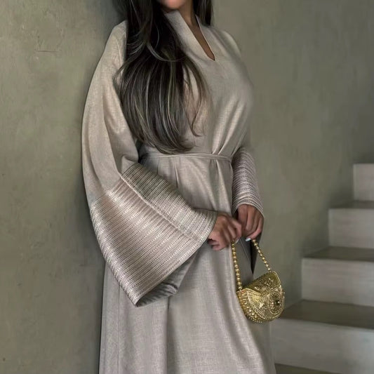 Kaftan Eleganza Maxikleid mit Statement-Ärmeln