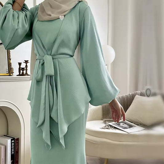 Eleganza Maxikleid Sommerlicher Beach-Look in Mintgrün
