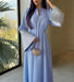 Kaftan Eleganza Maxikleid mit Statement-Ärmeln