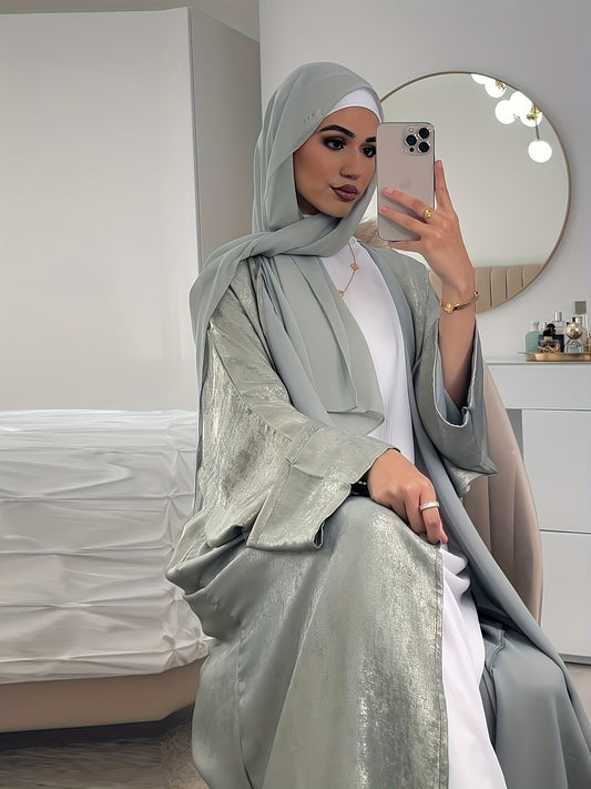 Luxuriöse Schimmer-Abaya aus Satin