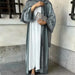 Premium Satin-Abaya mit edler Stickerei