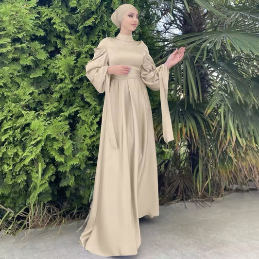 Eid & Ramadan Maxikleid Lina Elegantes Festtagskleid mit Ballonärmeln