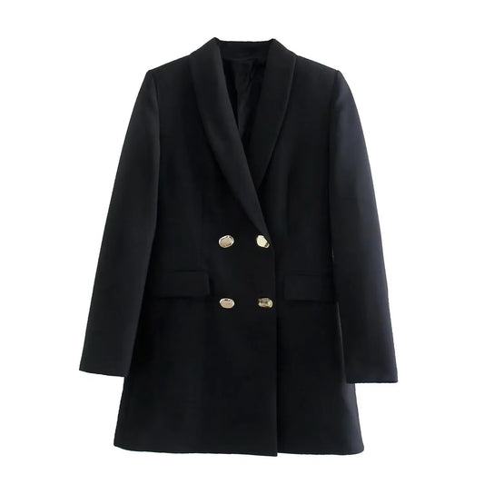 Elegante Damen Blazerjacke mit Goldknöpfen Zeitloser Chic