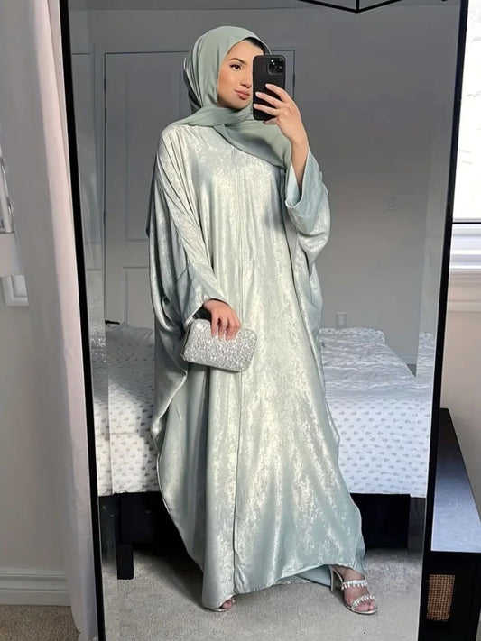 Luxuriöse Schimmer-Abaya aus Satin