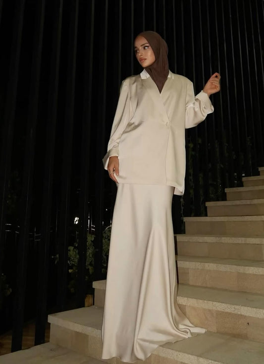 Satin Elegance Maxi Set