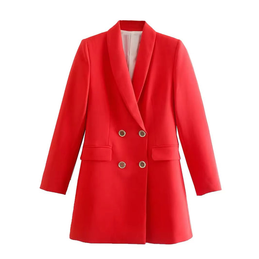 Elegante Damen Blazerjacke mit Goldknöpfen Zeitloser Chic