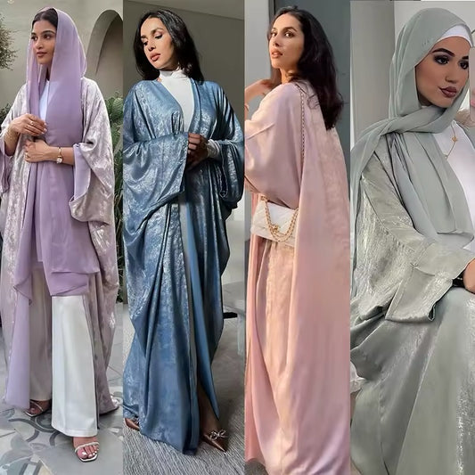Luxuriöse Schimmer-Abaya aus Satin