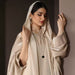 Dubai Luxe Schimmer-Abaya in Champagnergold