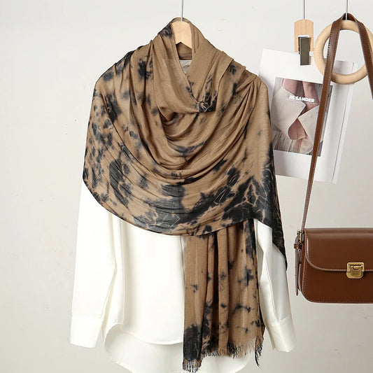 Tie-dye cotton hijab