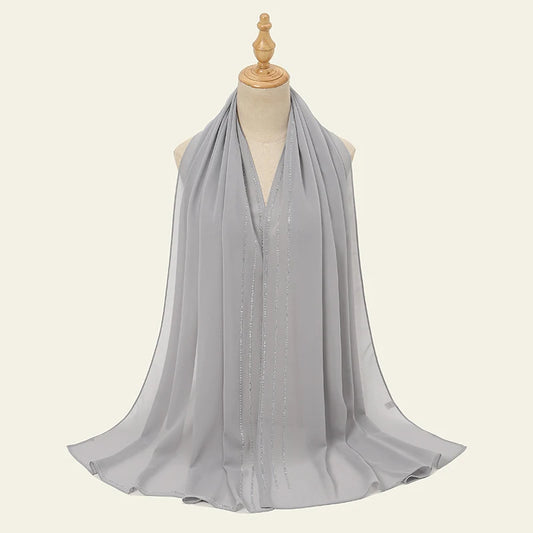Rhinestone chiffon hijab