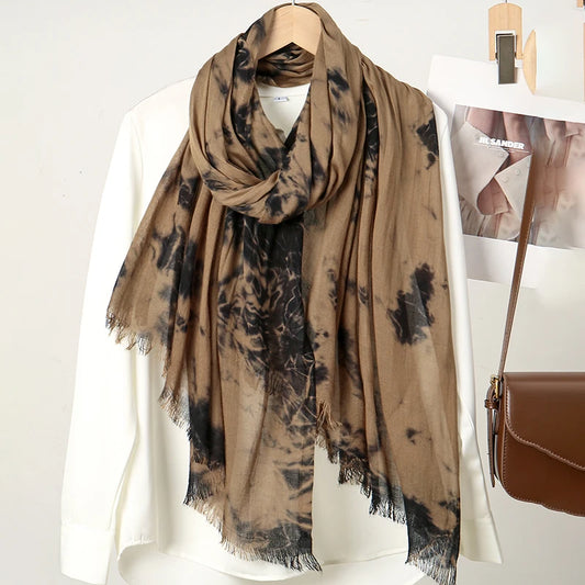 Tie-dye cotton hijab