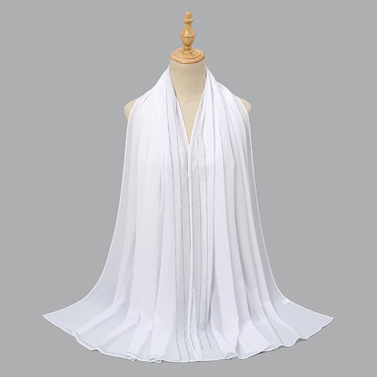 Rhinestone chiffon hijab