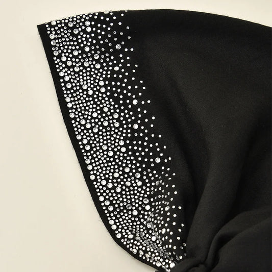 Diamond elastic hijab cap