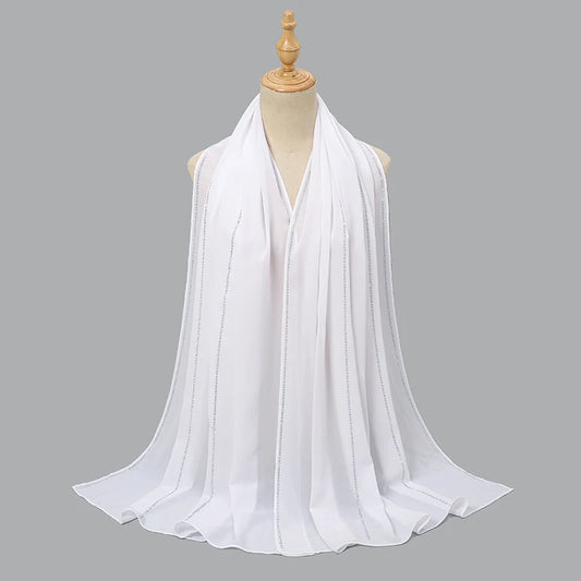 Rhinestone chiffon hijab